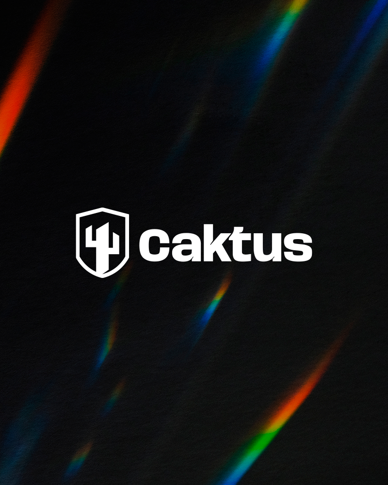Marca Caktus em fundo escuro